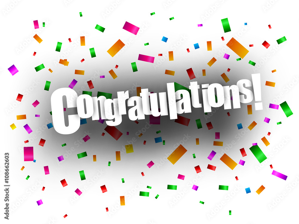 Congratulations greeting card paper cut Congratulations greeting card paper cut