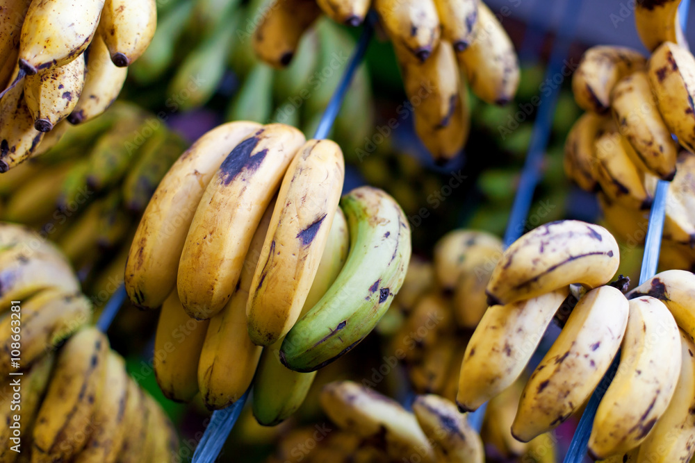 Banana hanging in asian market Banana hanging in asian market