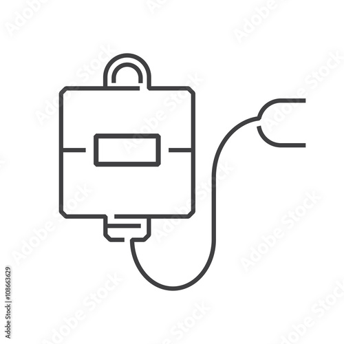 line icons Medical Pharmacist, saline bag icon