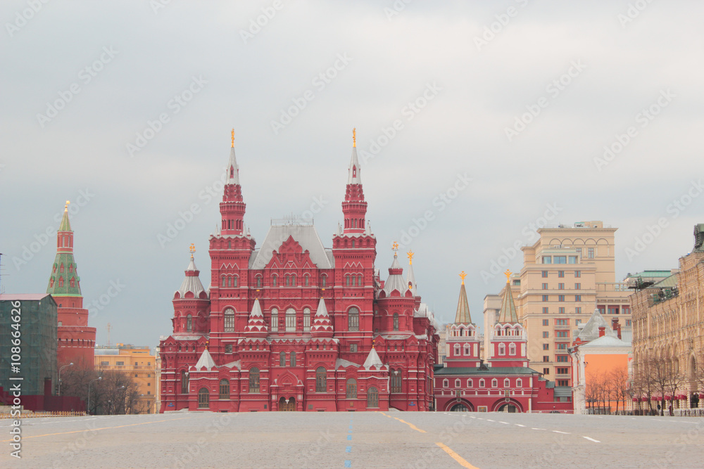 Red Square without people. Moscow, Russia