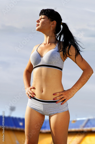 Fotografía sport girl at stadium