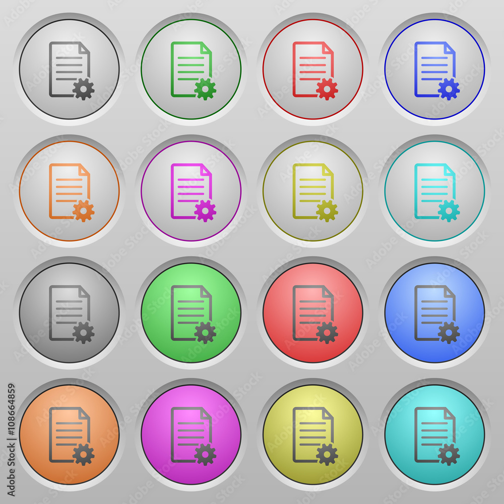 Document setup plastic sunk buttons Document setup plastic sunk buttons