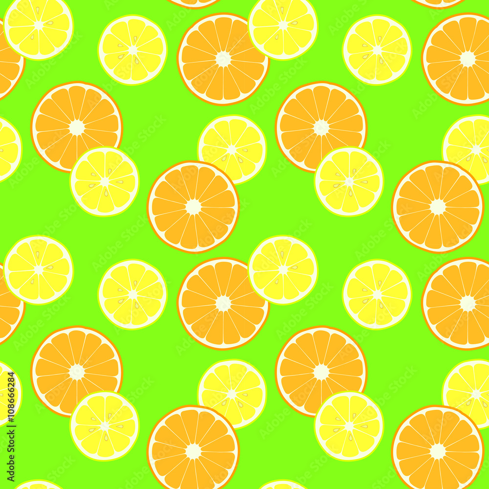 pattern with slice citruses - lemon and orange pattern with slice citruses - lemon and orange