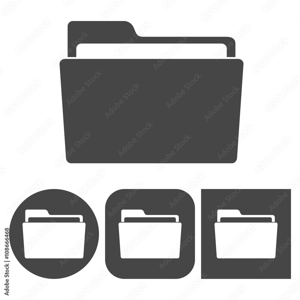 File, folder icon - vector icons set File, folder icon - vector icons set