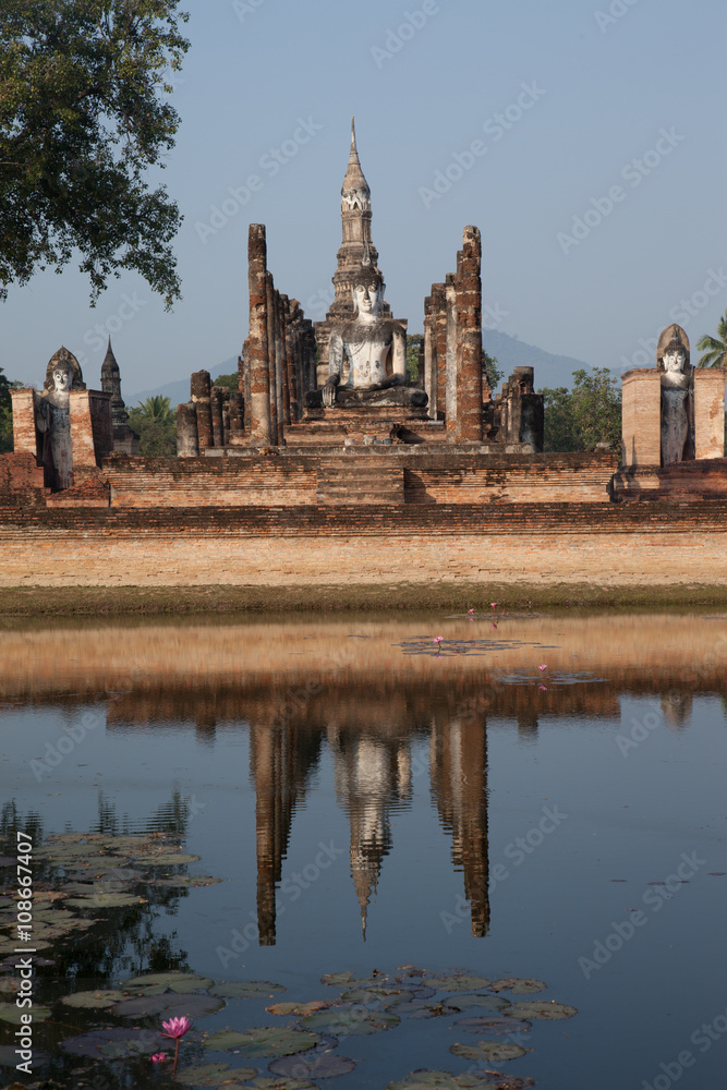 Fototapeta premium Bouddha en miroir