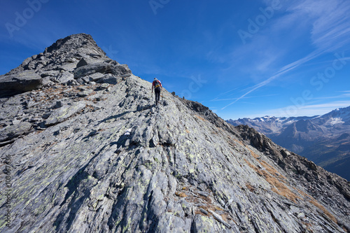 Climbing long the normal way to Grosser Moosstock in Ahrntal photo