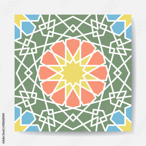 ancient аrabien seamless pattern. pattern generated in  computer. vector illustration