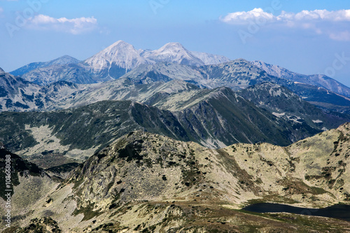 Amazing view from Kamenitsa peak in Pirin Mountain , Bulgaria