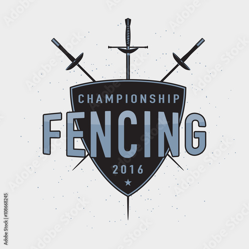 Fencing championship badge