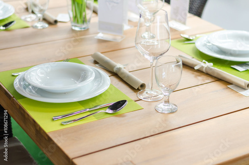 Εκτύπωση καμβά Close up detail of served table
