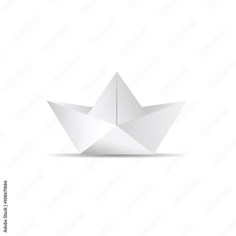 paper boat icon illustration