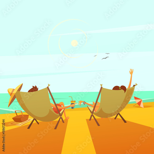 Beach Rest Illustration