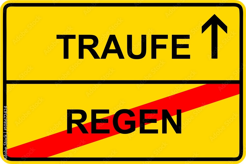 Fototapeta premium 160421-Regen_Traufe_Schilder_Patches_Banner