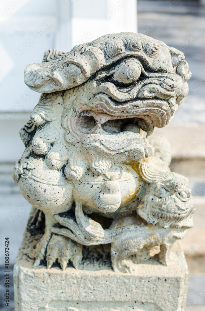 Stone Statue at Wat Pho or Pho Temples in Bangkok ,Thailand Stone Statue at Wat Pho or Pho Temples in Bangkok ,Thailand