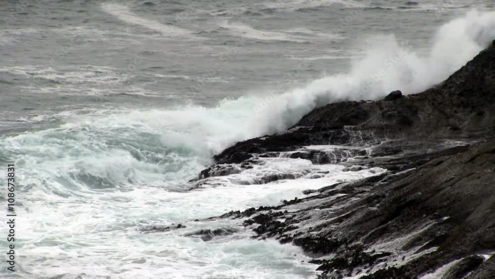 Ocean Waves Hitting Lava Rock Shore Slow Motion
Ocean Waves Hitting Lava Rock Shore Slow Motion