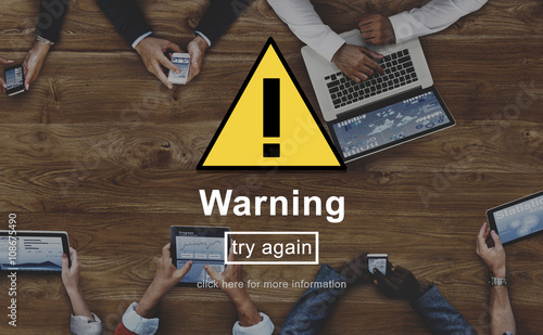 Foto Warning Caution Danger Caveat Protection Technology Concept