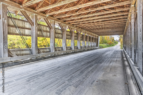 Inside Giddings Road Covered Bridge photo