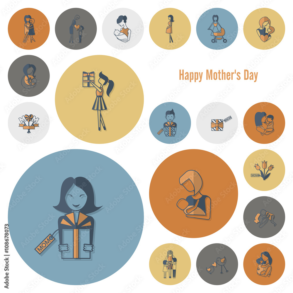 Happy Mothers Day Icons Happy Mothers Day Icons
