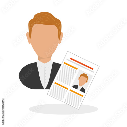 Flat illustration about Human resources 