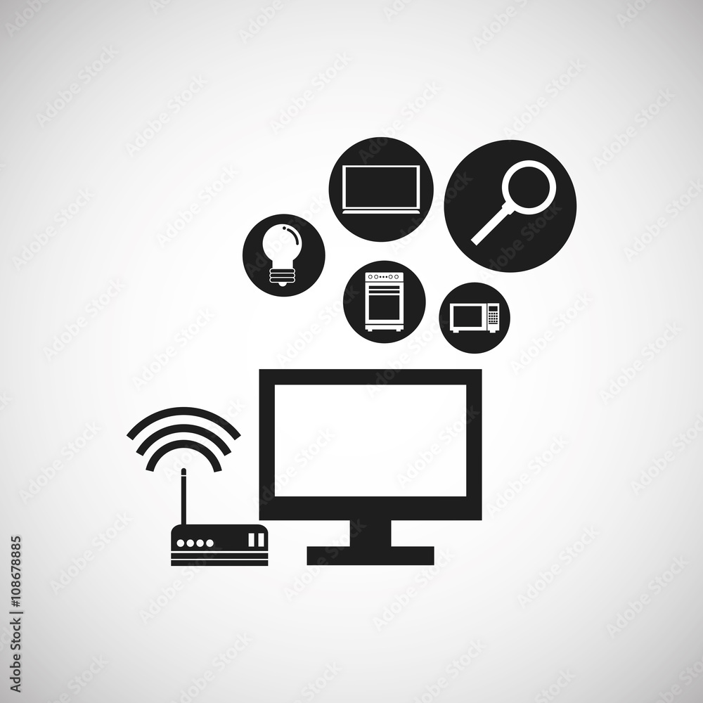 Technology design over white background Technology design over white background