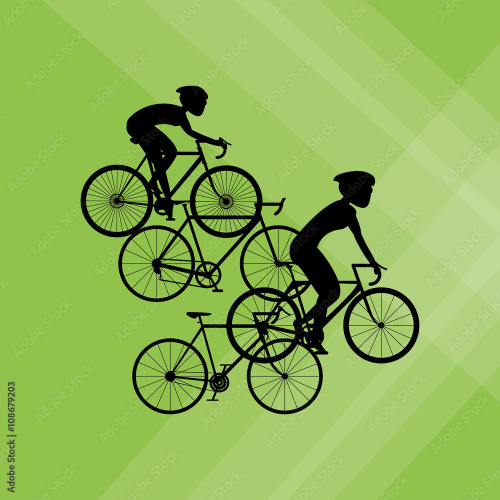 Obraz premium Flat illustration of bike lifesyle design