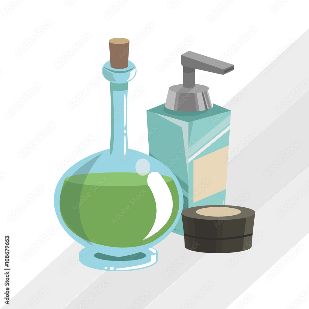 Flat illustration of spa center design Flat illustration of spa center design