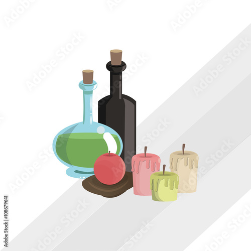 Flat illustration of spa center design