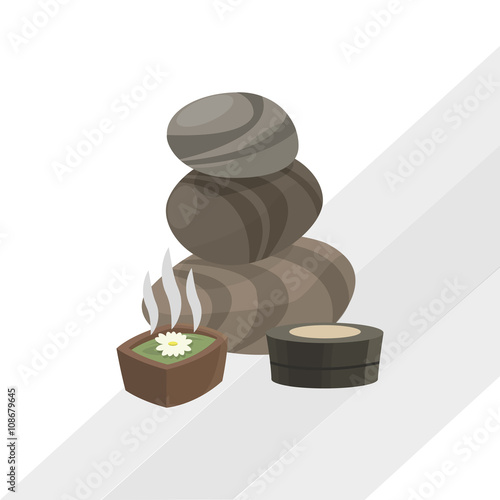Flat illustration of spa center design