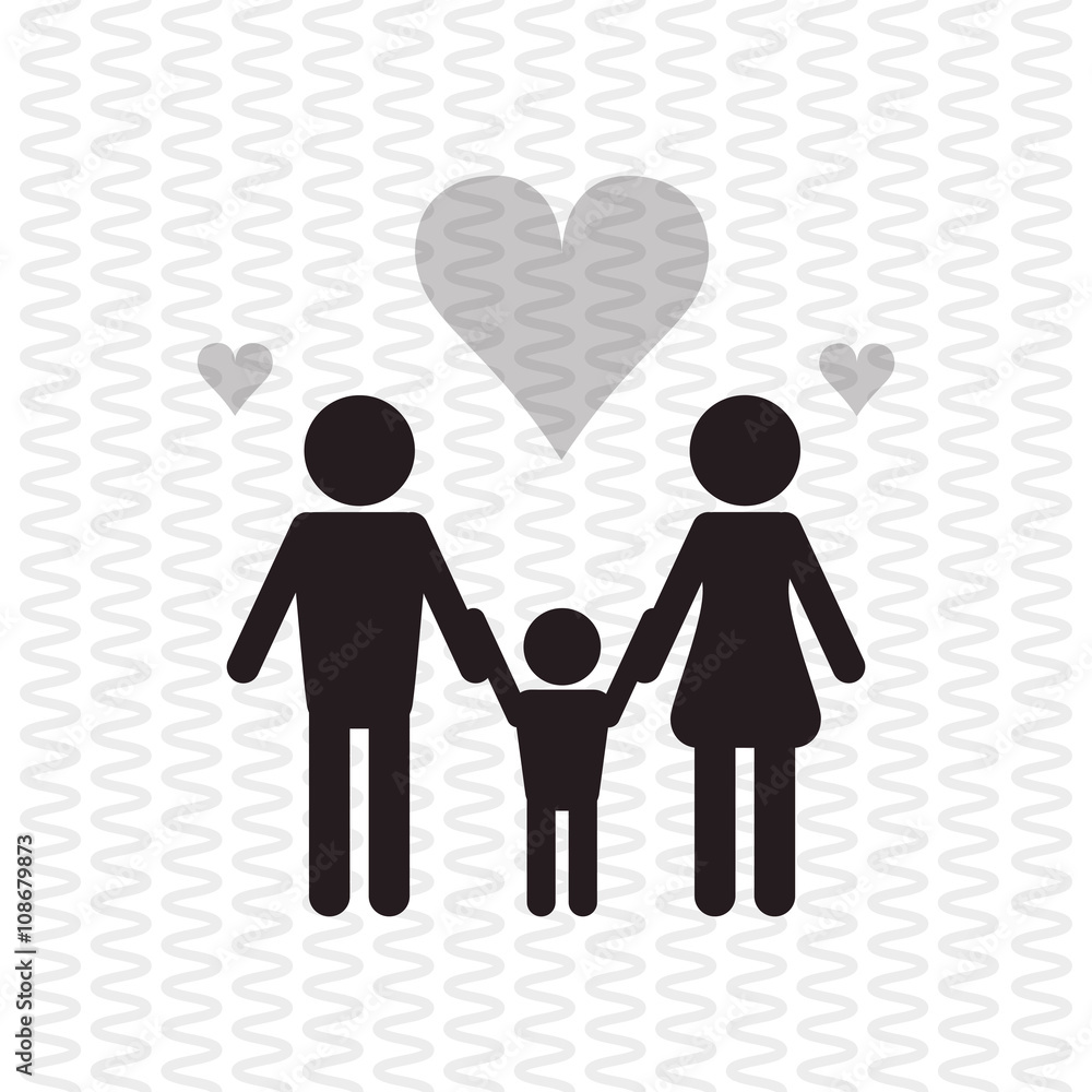 Flat illustration of family design Flat illustration of family design
