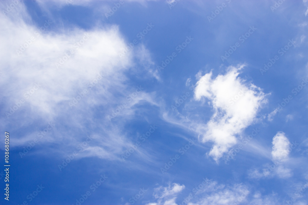 blue sky background with clouds.