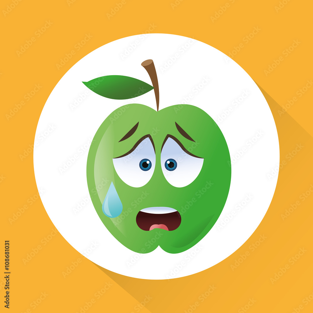 Obraz premium Flat illustration of cartoon face design 