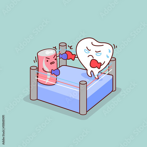 tooth boxing with Carbonated drinks