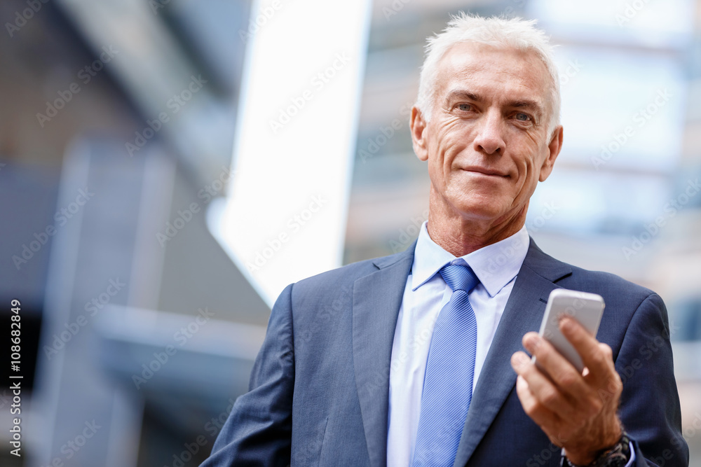 Portrait of confident businessman outdoors Portrait of confident businessman outdoors