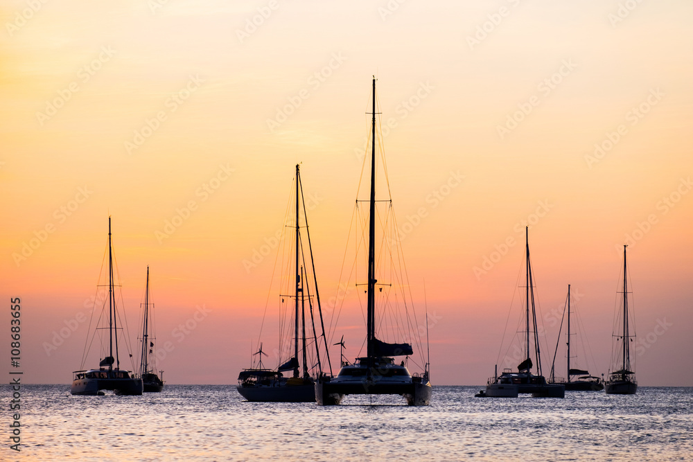 Boat sunset