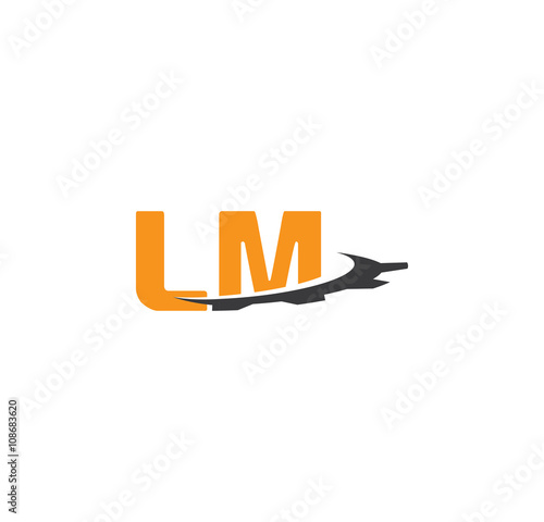 lm alphabet with swoosh gears