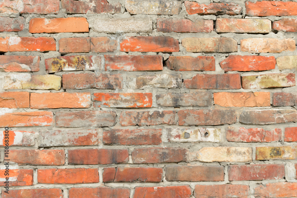 Obraz premium Brick texture with scratches and cracks
