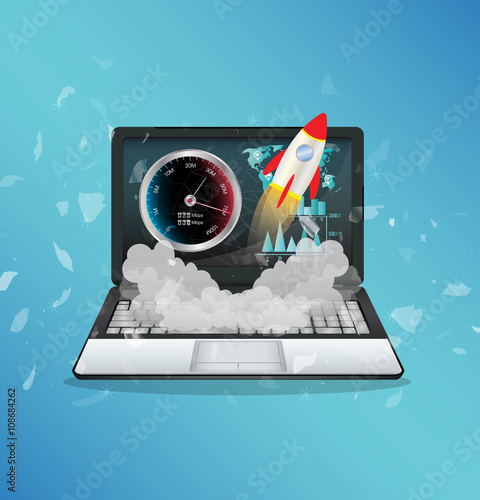 laptop with hi speed internet
