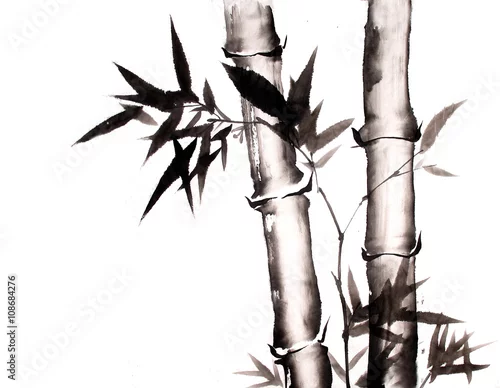 Obraz ręcznie malowane tuszem bambusowym