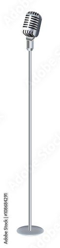 Vintage microphone with stand
