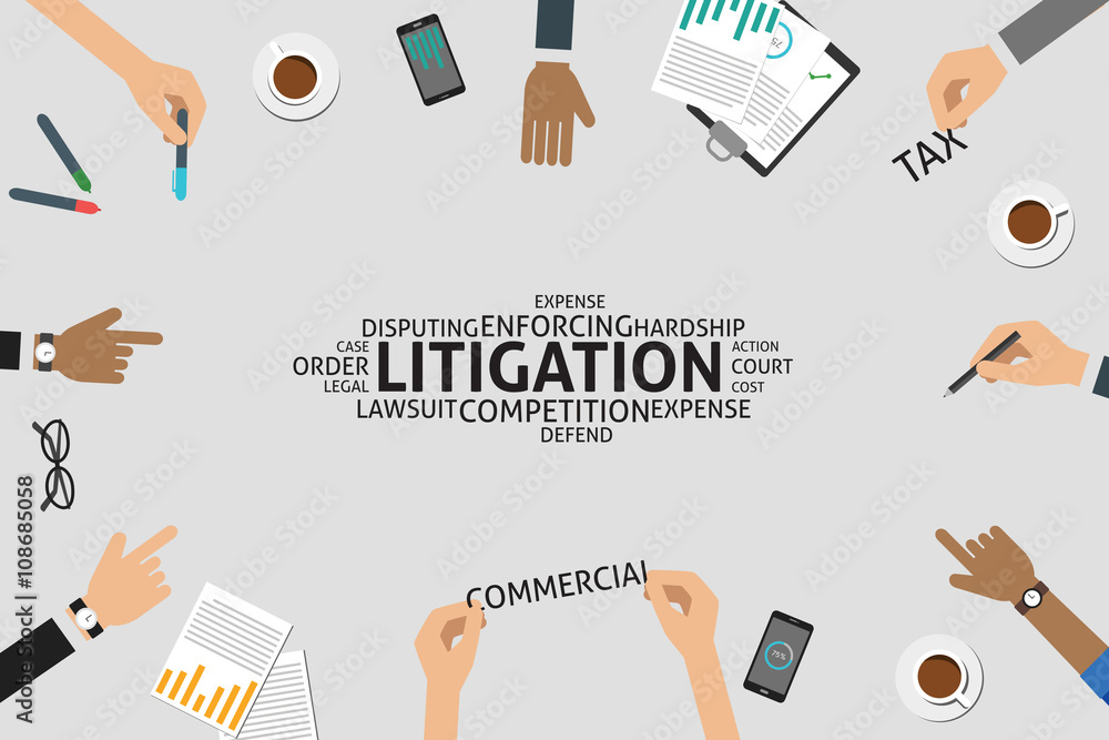 vector litigation concept,template