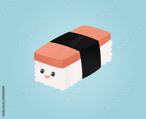 Smiling spam musubi