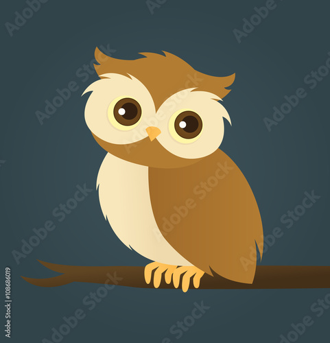 Owl sitting on a branch