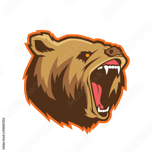 Bear head mascot