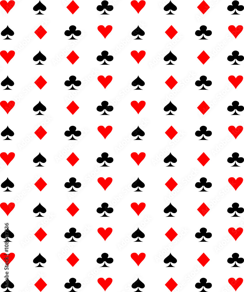 Suit playing card symbols pattern Suit playing card symbols pattern