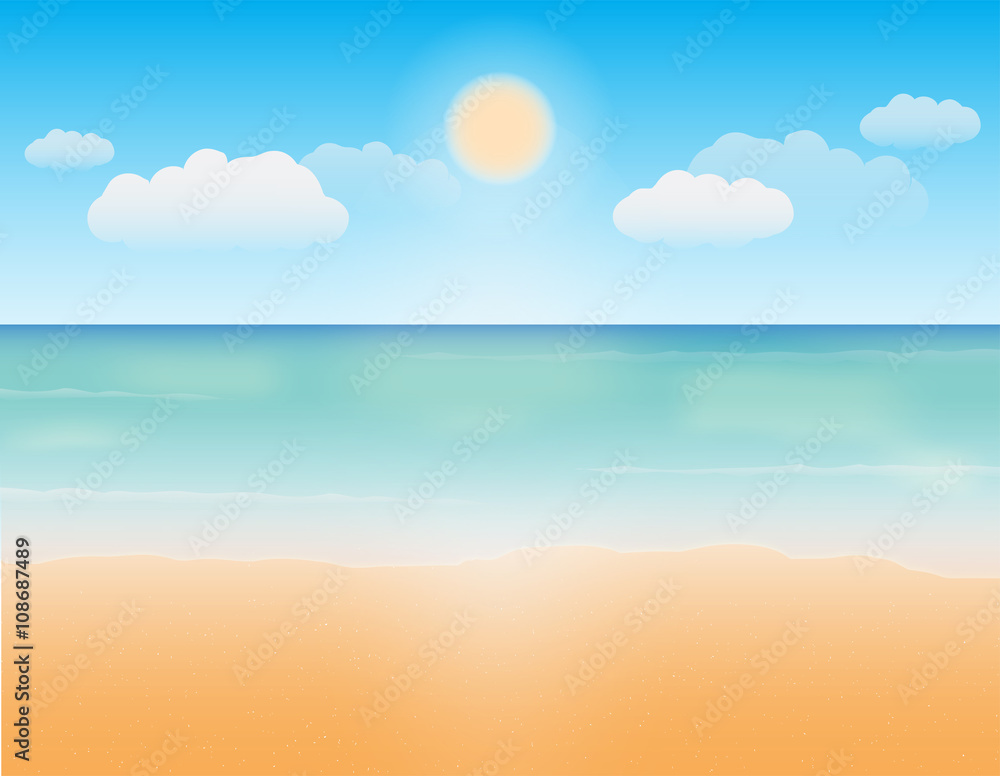 sea sand and bright sky vector sea sand and bright sky vector