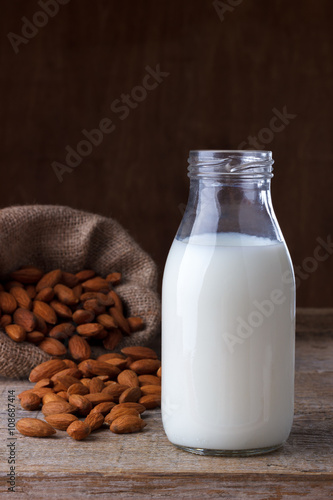 Almond milk and almonds