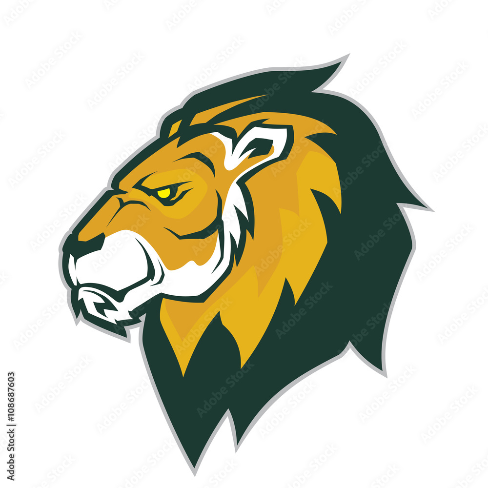 Fototapeta premium Lion head mascot