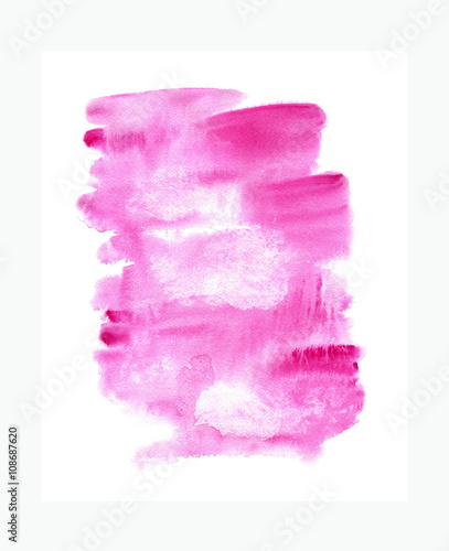 Watercolor hand-painted in pink wet.