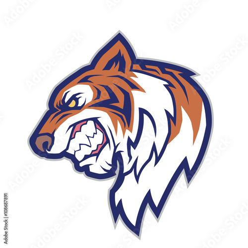 Fototapeta Naklejka Na Ścianę i Meble -  Tiger head mascot