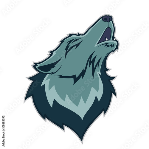 Wolf head mascot
